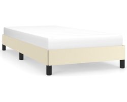 vidaXL - Bedframe - kunstleer - crèmekleurig - 90x200 - cm