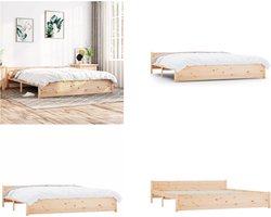 vidaXL Bedframe massief hout 180x200 cm 6FT Super King - Bedframe - Bedframes - Bed - Bedbodem
