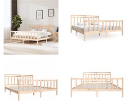 vidaXL Bedframe massief hout 180x200 cm 6FT Super King - Bedframe - Bedframes - Tweepersoonsbed - Bed
