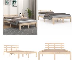 vidaXL Bedframe massief hout 180x200 cm Super King Size - Bedframe - Bedframes - Bed - Bedbodem