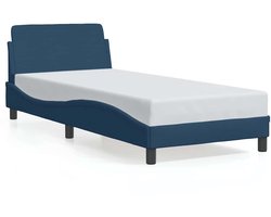 vidaXL - Bedframe - met - hoofdeinde - "Dover" - 80x200 - cm - stof - blauw