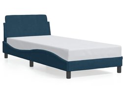 vidaXL - Bedframe - met - hoofdeinde - "Dover" - fluweel - blauw - 80x200 - cm