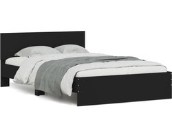 vidaXL - Bedframe - met - hoofdeinde - zwart - 120x200 - cm