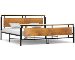 vidaXL - Bedframe - metaal - 200x200 - cm