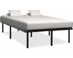 vidaXL - Bedframe - metaal - zwart - 140x200 - cm