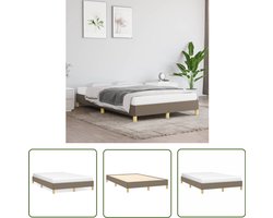 vidaXL Bedframe - Slaapcomfort - Bedframe zonder matras 120x190 cm stof taupe - Tweepersoonsbed - Houten Bed - Stoffen Bed