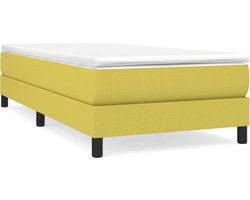 vidaXL - Bedframe - stof - groen - 90x200 - cm
