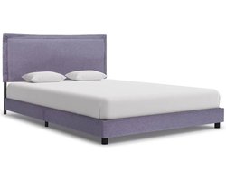 vidaXL - Bedframe - stof - lichtgrijs - 140x200 - cm