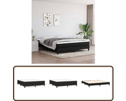 vidaXL Bedframe - Stof - Zwart - 180x200 cm Boxspring Frame - Bedframe - Zwarte Bedbank - Tweepersoons Bed - Slaapkamer Meubels