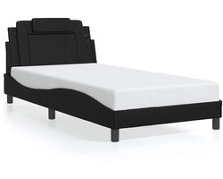 vidaXL - Bedframe - "Viana" - zonder - matras - kunstleer - zwart - 100x200 - cm