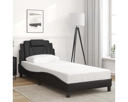 vidaXL - Bedframe - "Viana" - zonder - matras - kunstleer - zwart - 90x200 - cm