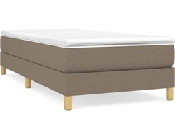 vidaXL - Bedframe - zonder - matras - 100x200 - cm - stof - taupe