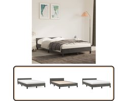 vidaXL - Bedframe - zonder - matras - 120x190 - cm - fluweel - donkergrijs