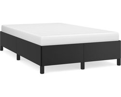 vidaXL - Bedframe - zonder - matras - 120x190 - cm - kunstleer - zwart