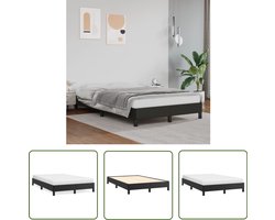 vidaXL Bedframe zonder matras 120x190 cm kunstleer zwart