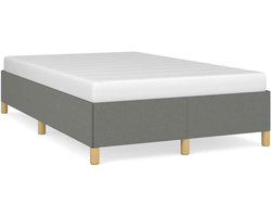 vidaXL - Bedframe - zonder - matras - 120x190 - cm - stof - donkergrijs