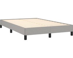 vidaXL - Bedframe - zonder - matras - 120x190 - cm - stof - lichtgrijs