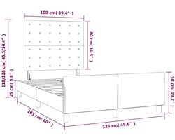 vidaXL - Bedframe - zonder - matras - 120x200 - cm - fluweel - donkergroen