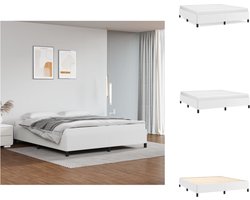 vidaXL - Bedframe - zonder - matras - 160x200 - cm - kunstleer - wit