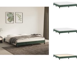 vidaXL - Bedframe - zonder - matras - 180x200 - cm - fluweel - donkergroen