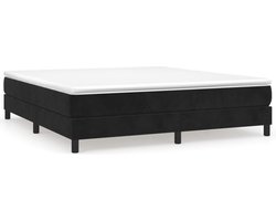 vidaXL - Bedframe - zonder - matras - 180x200 - cm - fluweel - zwart