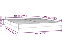 vidaXL - Bedframe - zonder - matras - 180x210 - cm - fluweel - donkergrijs