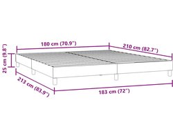 vidaXL - Bedframe - zonder - matras - 180x210 - cm - fluweel - roze