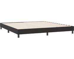 vidaXL - Bedframe - zonder - matras - 180x210 - cm - fluweel - zwart