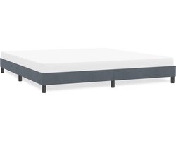 vidaXL - Bedframe - zonder - matras - 180x220 - cm - fluweel - donkergrijs