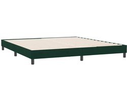 vidaXL - Bedframe - zonder - matras - 180x220 - cm - fluweel - donkergroen