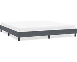 vidaXL - Bedframe - zonder - matras - 200x210 - cm - fluweel - donkergrijs
