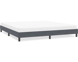 vidaXL - Bedframe - zonder - matras - 200x220 - cm - fluweel - donkergrijs