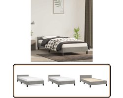vidaXL - Bedframe - zonder - matras - 90x200 - cm - fluweel - lichtgrijs