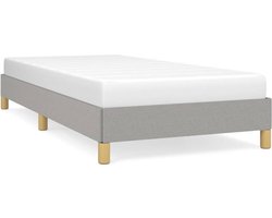 vidaXL - Bedframe - zonder - matras - 90x200 - cm - stof - lichtgrijs