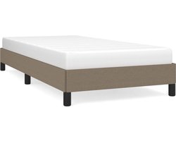 vidaXL - Bedframe - zonder - matras - 90x200 - cm - stof - taupe