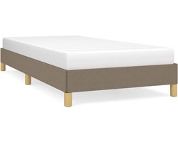 vidaXL - Bedframe - zonder - matras - 90x200 - cm - stof - taupe