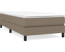 vidaXL - Bedframe - zonder - matras - 90x200 - cm - stof - taupe