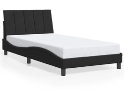 vidaXL - Bedframe - zonder - matras - "Hanko" - 100x200 - cm - fluweel - zwart