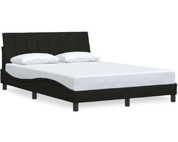 vidaXL - Bedframe - zonder - matras - "Hanko" - 120x200 - cm - stof - zwart