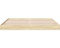 vidaXL - Bedframe - zonder - matras - hout - sonoma - eikenkleurig - 180x200 - cm