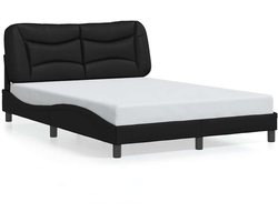 vidaXL - Bedframe - zonder - matras - "Hvar" - kunstleer - zwart - 120x200 - cm