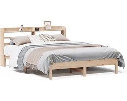 vidaXL - Bedframe - zonder - matras - massief - grenenhout - 150x200 - cm