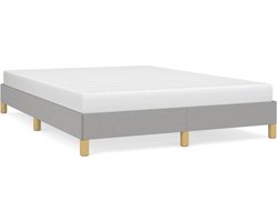 vidaXL - Bedframe - zonder - matras - stof - lichtgrijs - 140x190 - cm