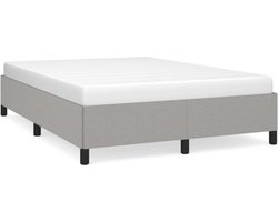 vidaXL - Bedframe - zonder - matras - stof - lichtgrijs - 140x190 - cm