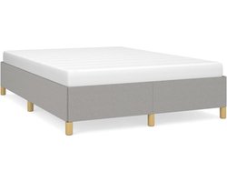 vidaXL - Bedframe - zonder - matras - stof - lichtgrijs - 140x190 - cm