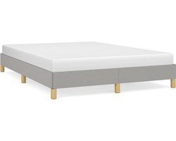 vidaXL - Bedframe - zonder - matras - stof - lichtgrijs - 160x200 - cm