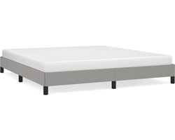 vidaXL - Bedframe - zonder - matras - stof - lichtgrijs - 180x200 - cm