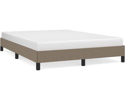 vidaXL - Bedframe - zonder - matras - stof - taupe - 140x190 - cm
