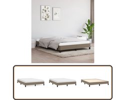vidaXL - Bedframe - zonder - matras - stof - taupe - 140x200 - cm