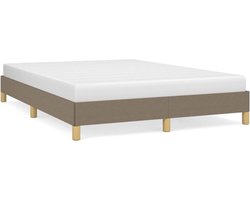 vidaXL - Bedframe - zonder - matras - stof - taupe - 140x200 - cm